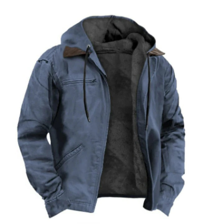 Wavlynn men's classic hooded winter jacket regular fit warm insulated everyday travel layer
