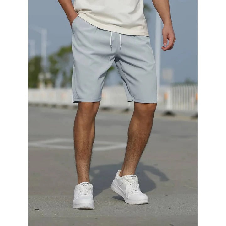 Men's casual drawstring shorts lightweight breathable relaxed fit with adjustable waistband for summer