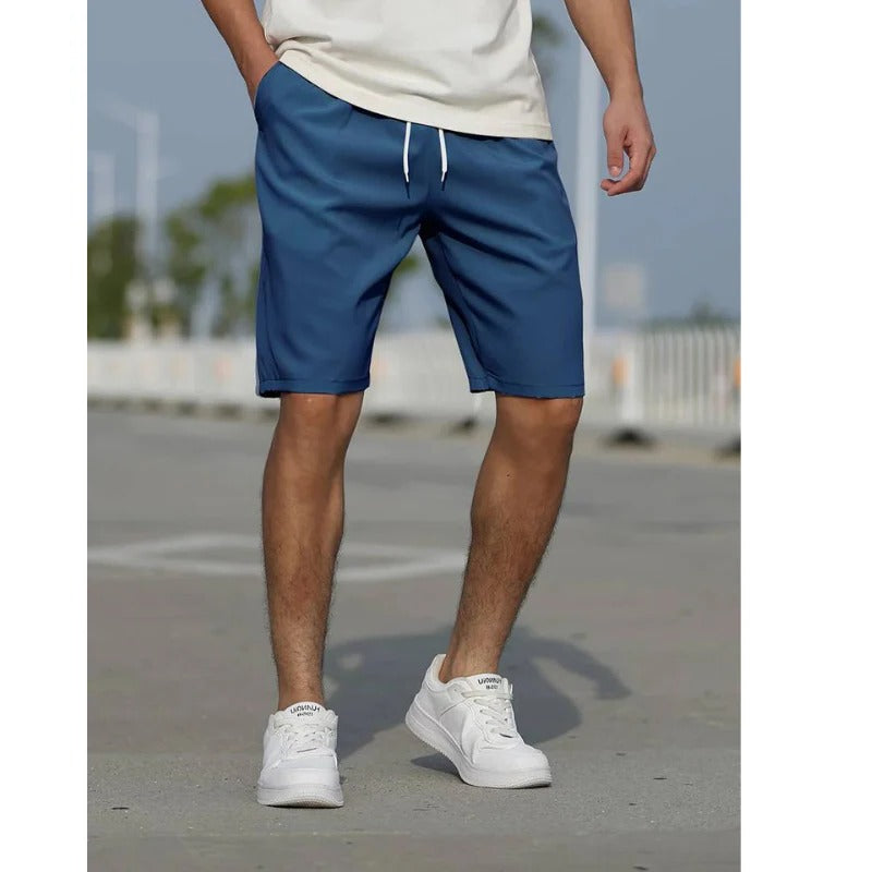 Men's casual drawstring shorts lightweight breathable relaxed fit adjustable waistband summer comfort