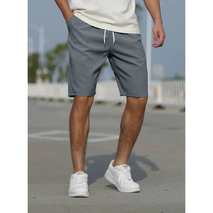 Men's casual drawstring shorts lightweight breathable relaxed fit adjustable waistband summer comfort