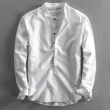 Men's light blue lightweight long-sleeve summer shirt regular fit breathable fabric everyday casual wear