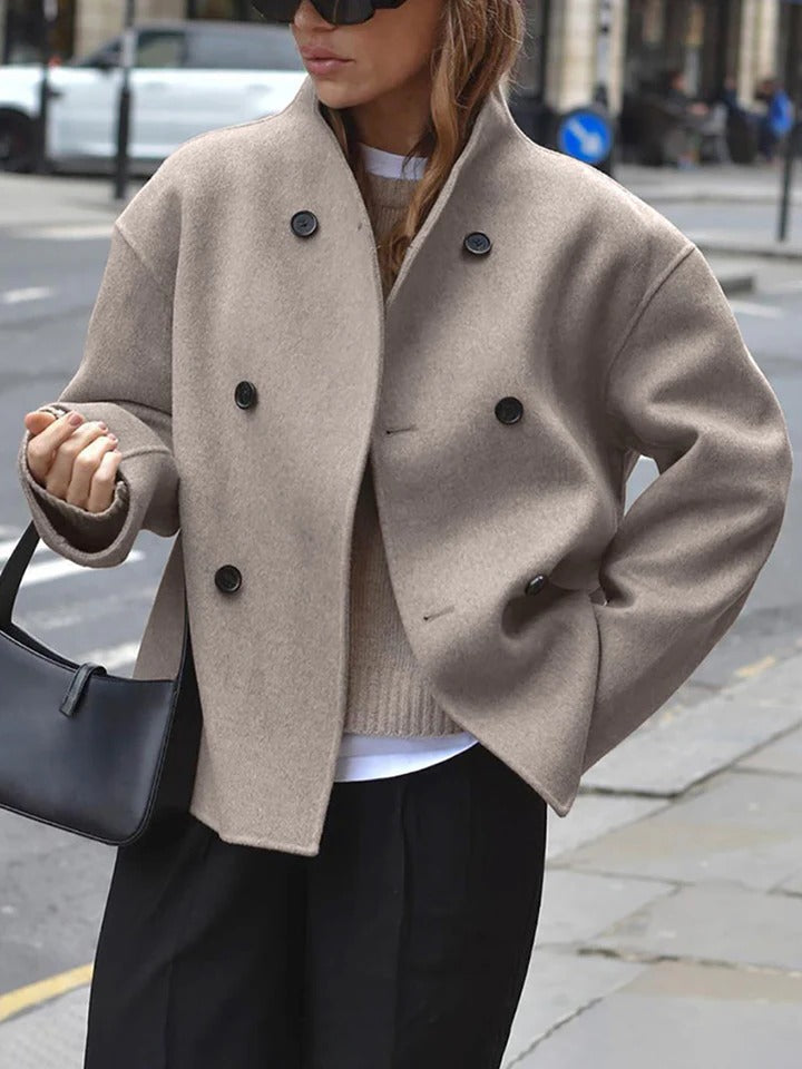 Wavlynn loose fit stretch jacket women button front closure relaxed dropped shoulders everyday layer