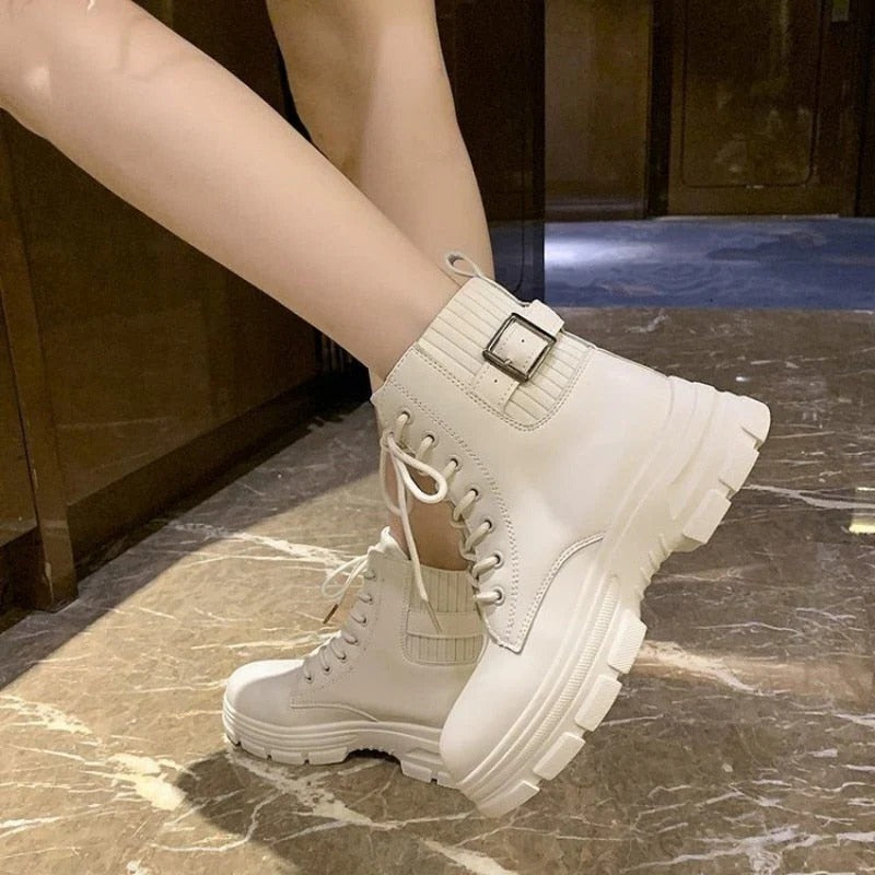 Women's mid-calf winter boots with lace-up closure for adjustable fit and everyday cold weather comfort