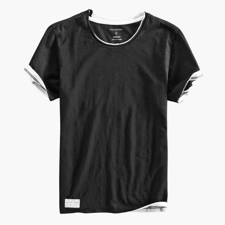 Men's basic crew neck t-shirt in classic colors, slim fit, soft breathable fabric for all-day comfort