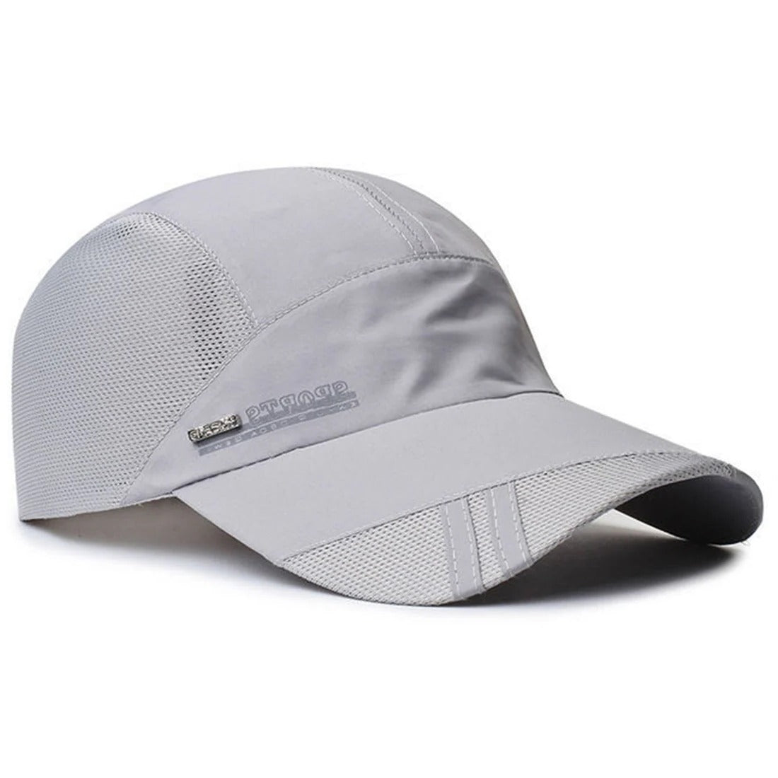 Lightweight sports cap with breathable mesh panels and quick-dry fabric for running and outdoor activities