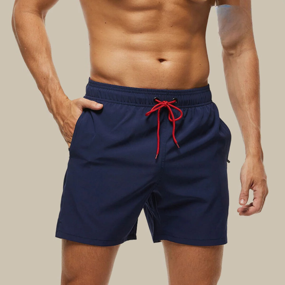 Men's navy blue swim shorts relaxed fit quick-dry lightweight summer swimwear
