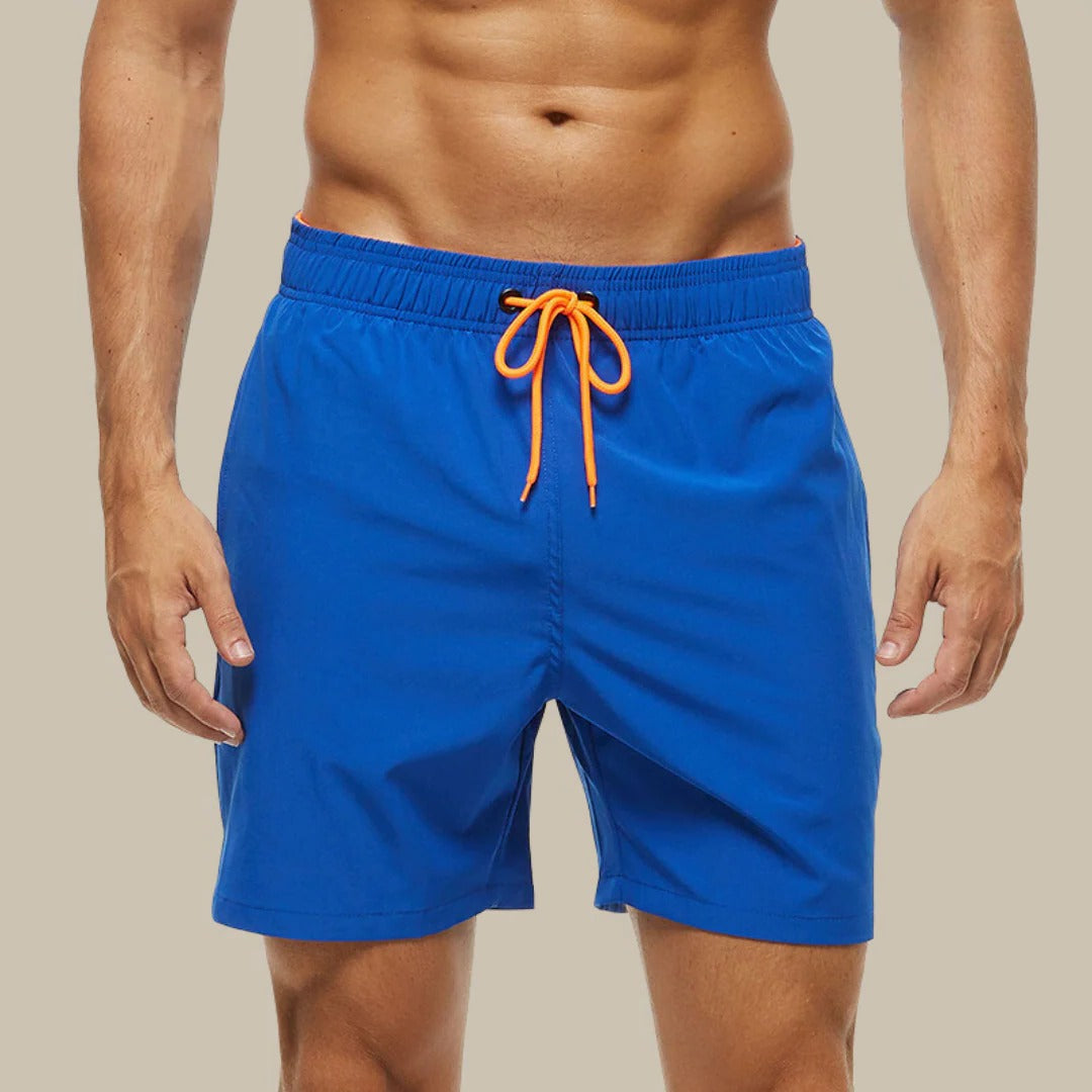Men's navy blue swim shorts relaxed fit quick-dry lightweight summer swimwear