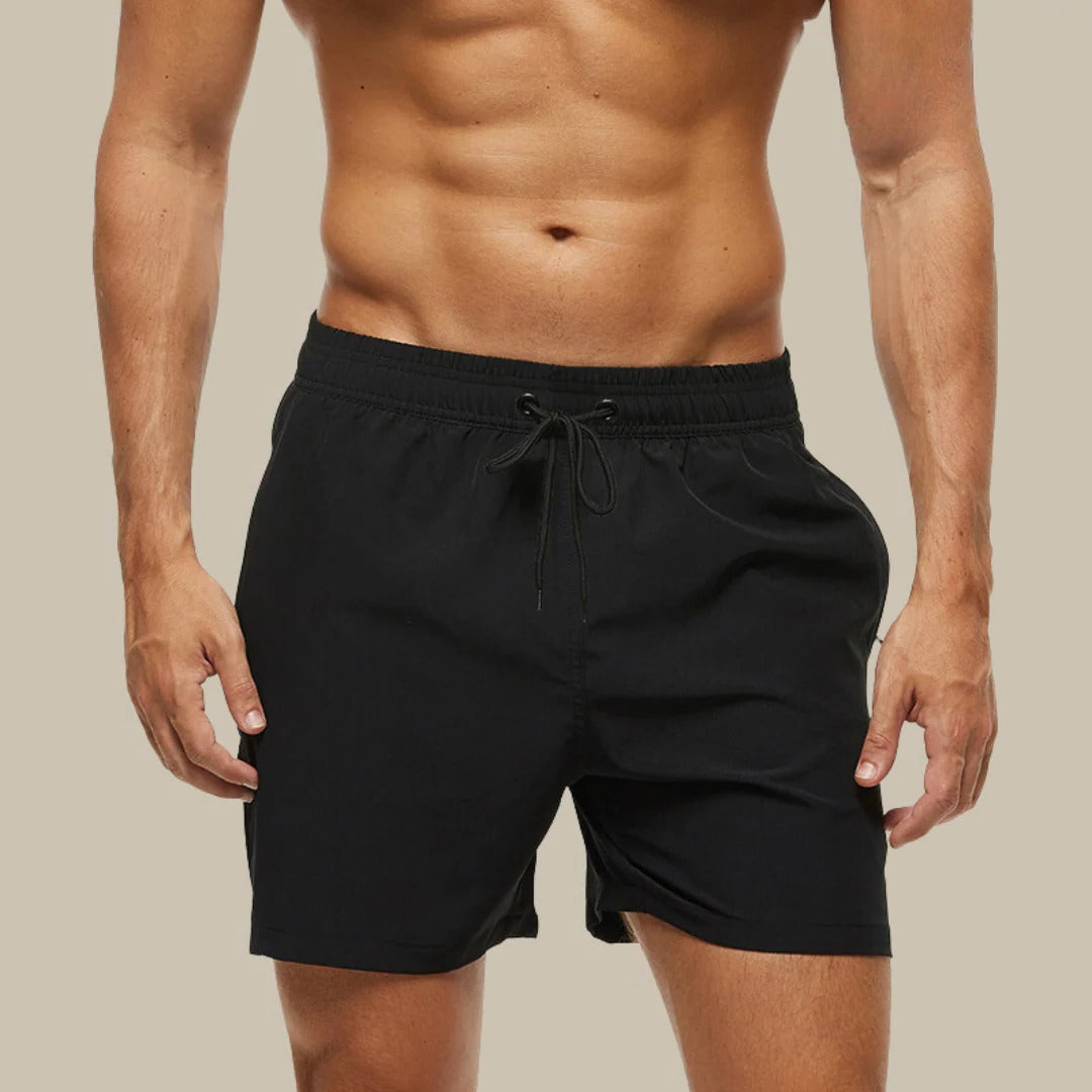 Men's navy blue swim shorts relaxed fit quick-dry lightweight summer swimwear