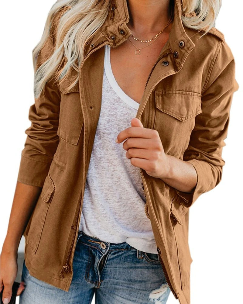Wavlynn women's casual jacket modern fit everyday outerwear clean lines versatile silhouette