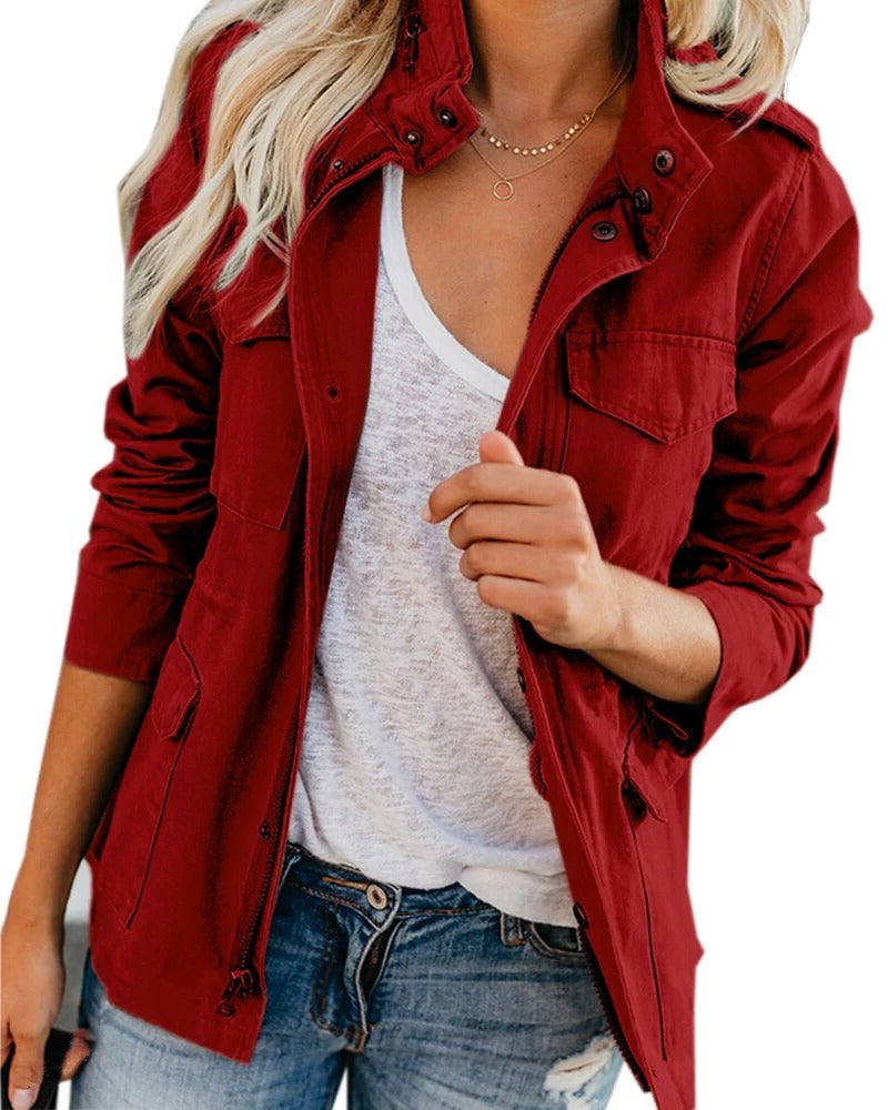 Wavlynn women's casual jacket modern fit everyday outerwear clean lines versatile silhouette