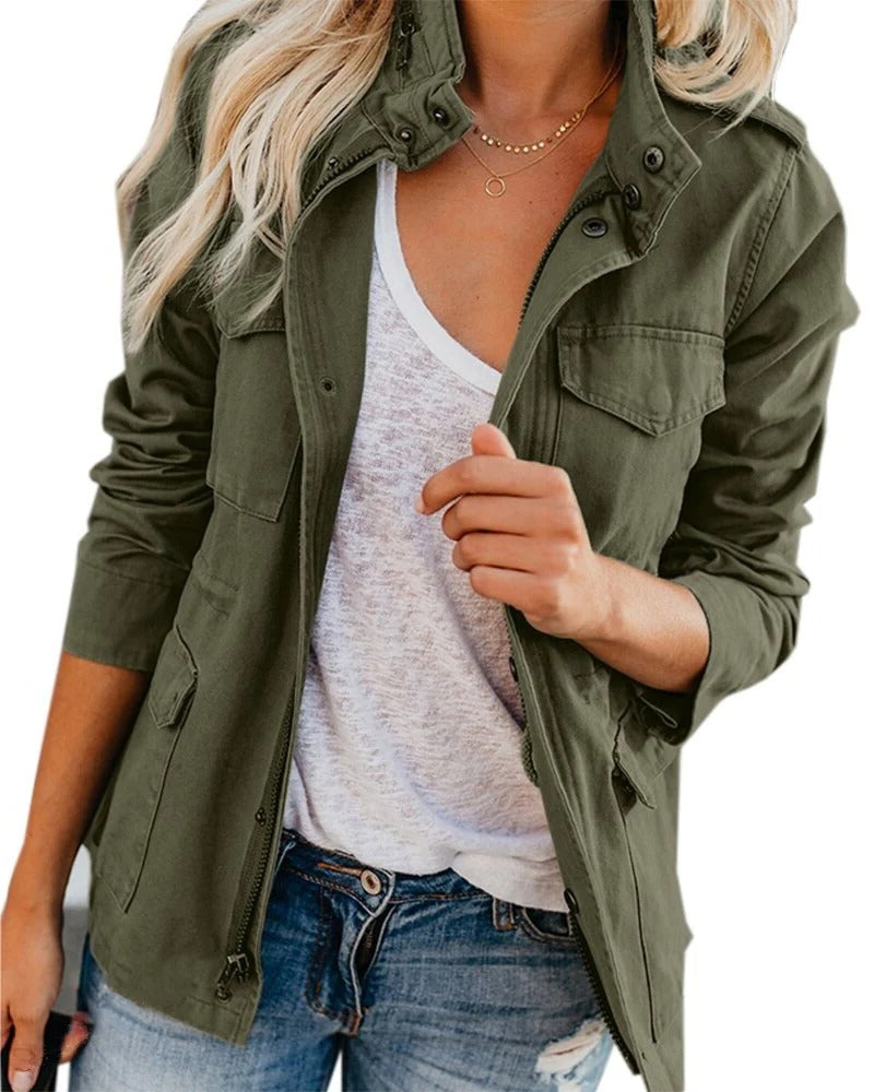 Women's casual jacket modern fit everyday outerwear with clean lines versatile lightweight style