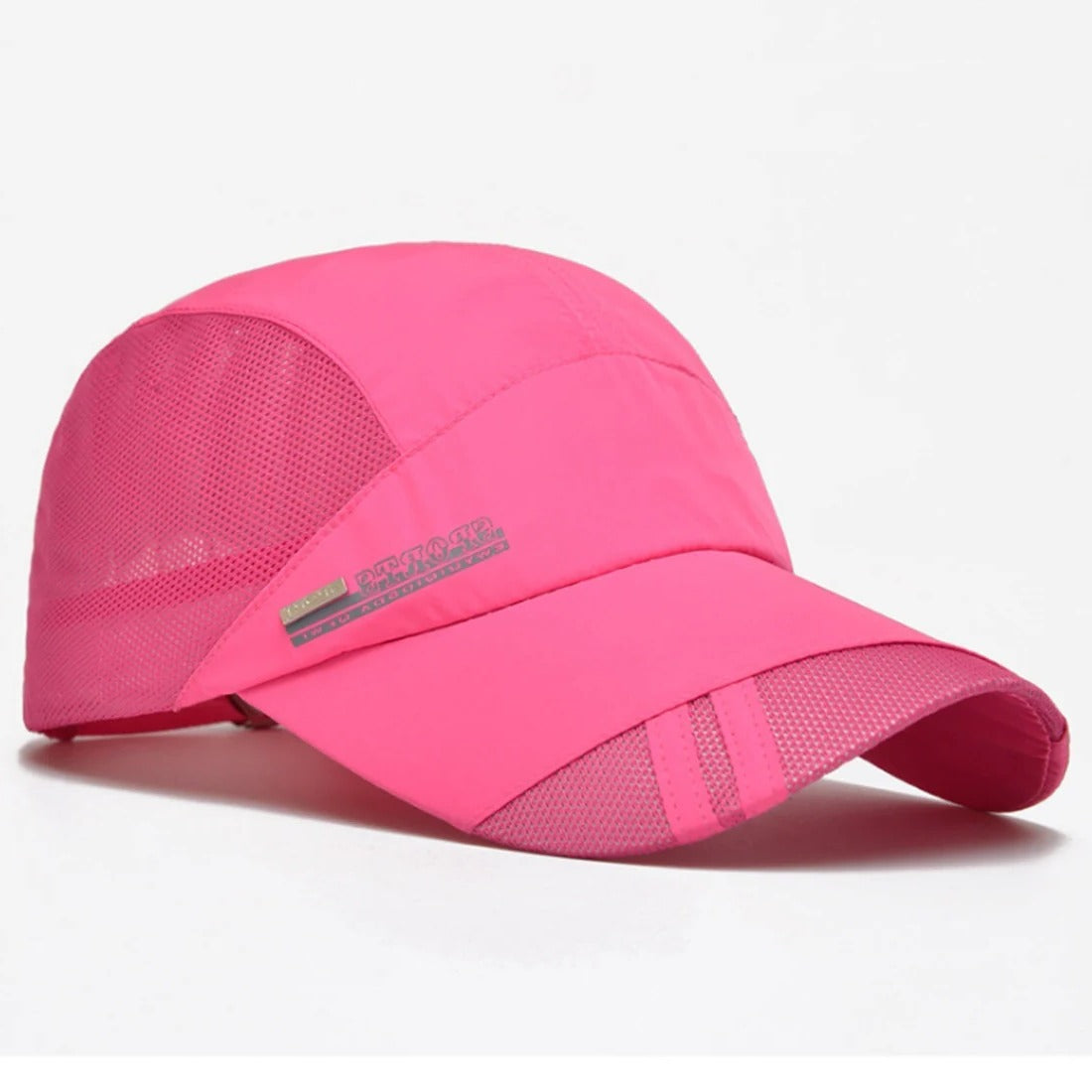 Lightweight sports cap with breathable mesh panels and quick-dry fabric for runners and outdoor activity