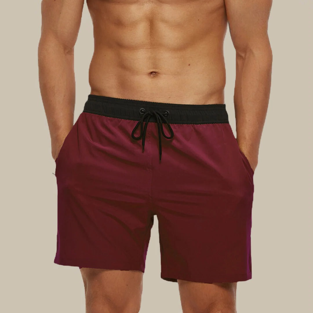 Men's swim shorts lightweight quick-dry casual cut versatile everyday water activity wear