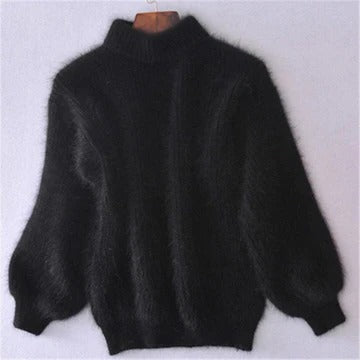 Women's solid color relaxed-fit knitted sweater lightweight breathable everyday versatile style