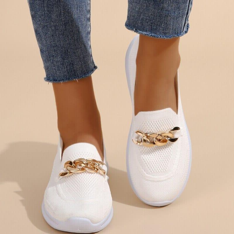Women's no-lace slip-on shoes lightweight everyday casual style with adjustable closure system