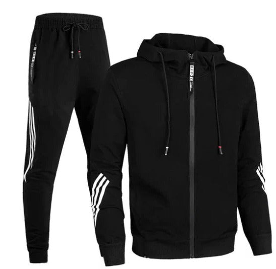 Lightweight everyday tracksuit in neutral tones, loose straight-leg fit with breathable fabric for daily wear