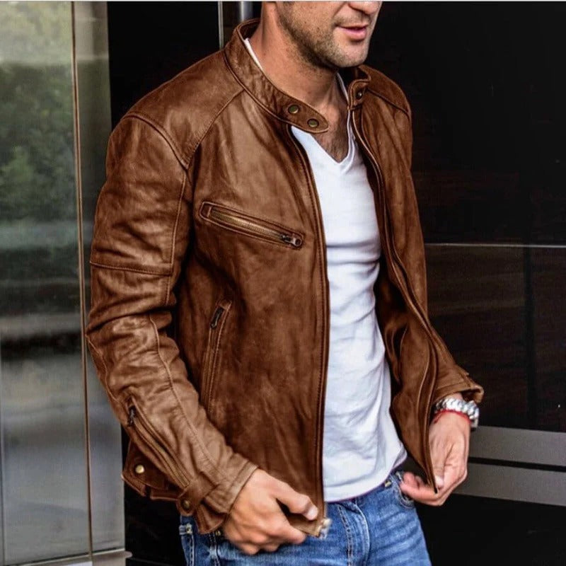 Structured zip-up jacket classic regular fit versatile everyday outer layer with clean modern silhouette