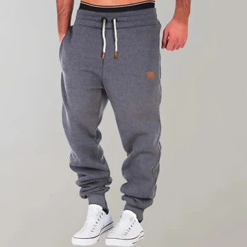 Wavlynn men's gray jogger pants relaxed fit with elastic waistband for gym and casual wear
