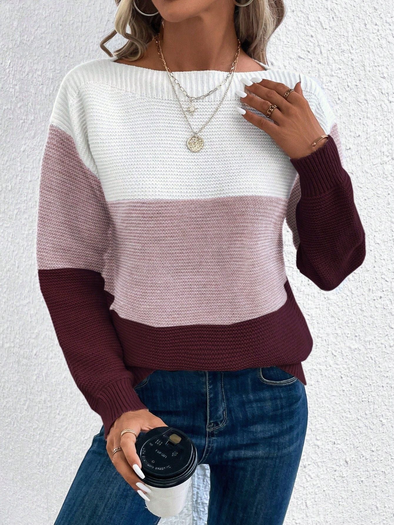 Juliana elegant women's sweater in neutral tones, relaxed sophisticated fit with timeless refined design
