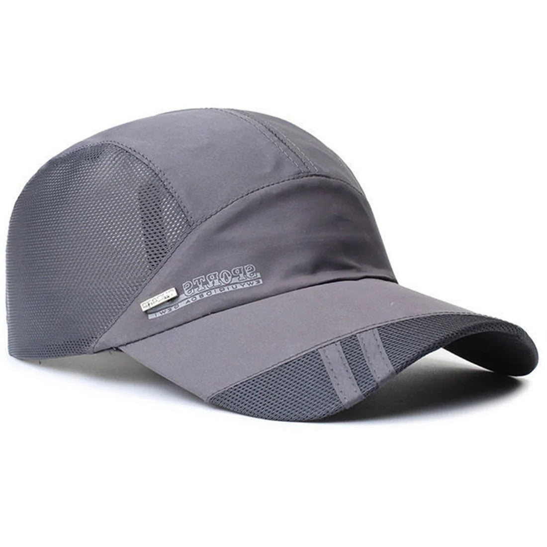 Lightweight sports cap with breathable mesh panels and quick-dry fabric, perfect for outdoor performance wear