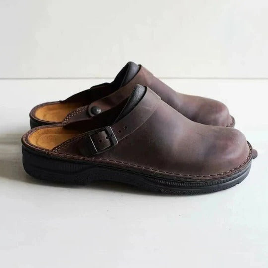 Wavlynn men's closed-toe slippers structured supportive footbed indoor outdoor neutral tones