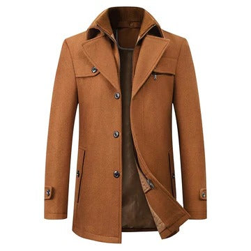 Men's black waterproof winter coat structured silhouette breathable water-resistant shell all-season warmth