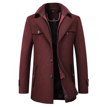 Men's waterproof winter coat structured silhouette breathable water-resistant shell all-season warmth
