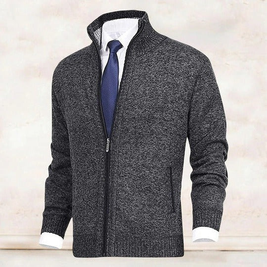 Men's straight fit zip-up vest full-length zipper closure durable everyday outerwear streamlined silhouette