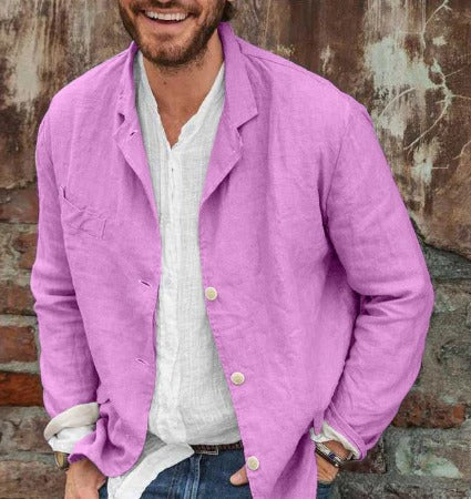Men's lightweight breathable casual jacket relaxed fit spring summer outerwear minimal profile