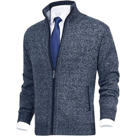 Men's straight-fit zip-up vest with full-length zip closure, versatile everyday outerwear