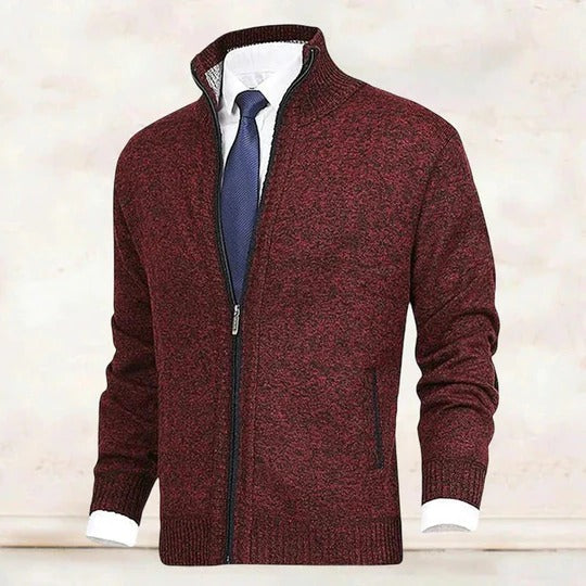 Men's straight fit zip-up vest with full-length zip closure, versatile everyday outerwear