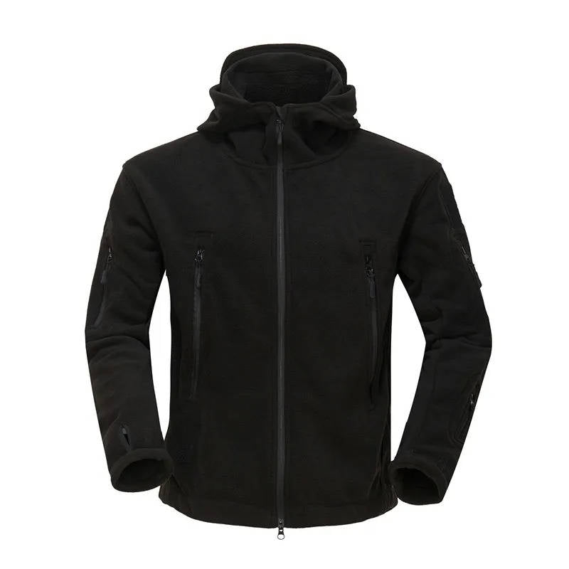 Men's thermal fleece jacket rugged fit weather-ready shell with 7-pocket layout for cold outdoor activities