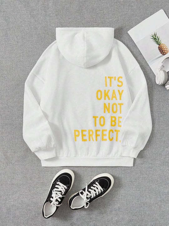 Wavlynn women's oversized hoodie cozy cotton blend casual pullover with bold back graphic print