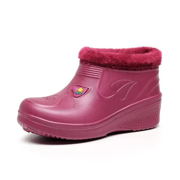 Women's waterproof insulated snow boots ankle-fit lightweight outdoor winter style