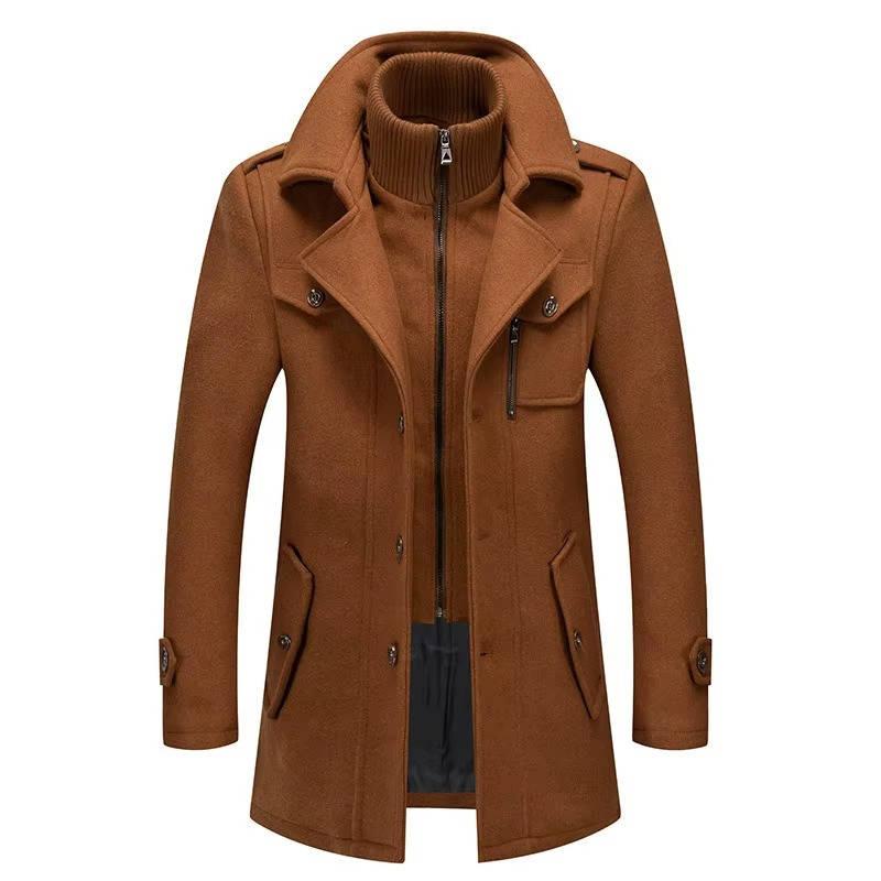 Men's slim fit tailored winter coat in classic cut, lightweight warmth without bulk