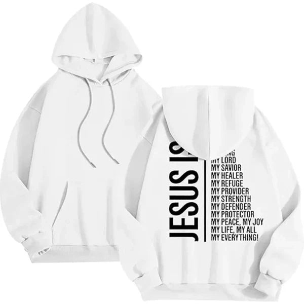 Women's oversized fleece hoodie sweatshirt with bold back graphic, ribbed cuffs, cozy relaxed fit