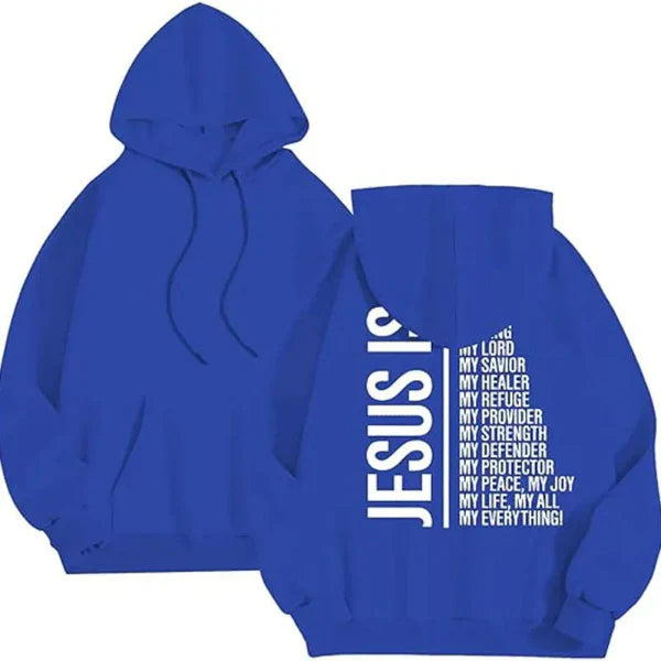 Women's oversized fleece hoodie sweatshirt with bold back graphic, ribbed cuffs, cozy relaxed fit