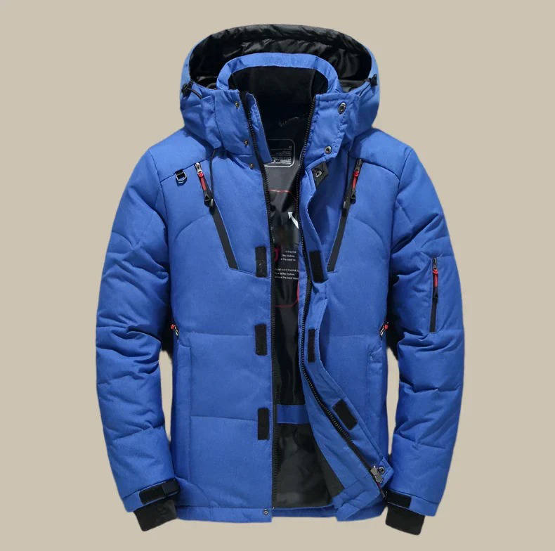 Women's black insulated winter jacket with hood, slim-fit silhouette for unrestricted cold-weather movement