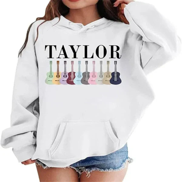 Women's oversized graphic pullover hoodie cotton feel drop shoulder relaxed fit casual style