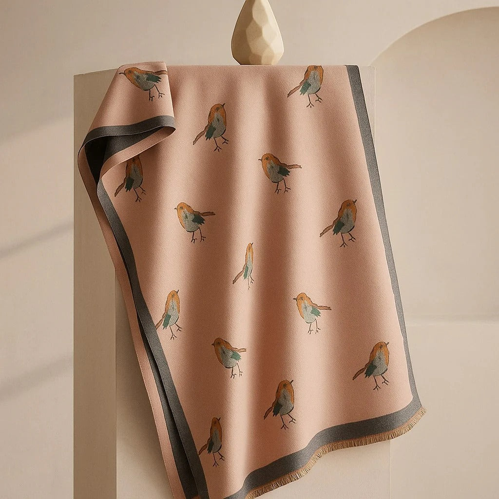 Aurenfold bold-colored cashmere blend shawl with draped sculptural silhouette for effortless sophistication