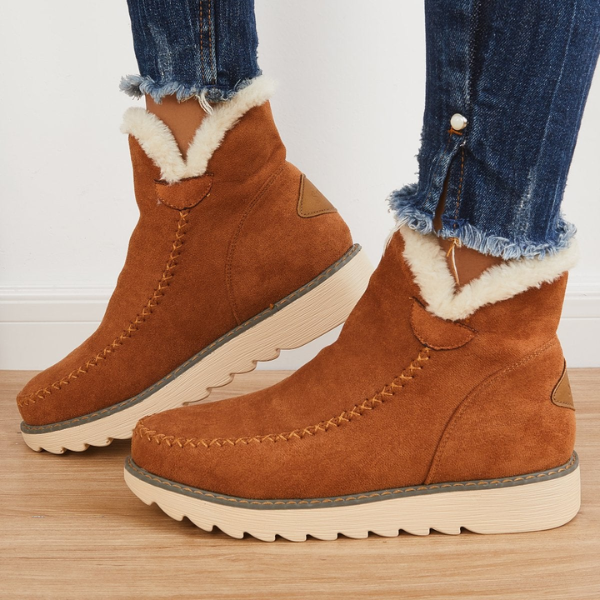 Women's mid-calf waterproof insulated boots sleek streamlined silhouette for all-weather warmth