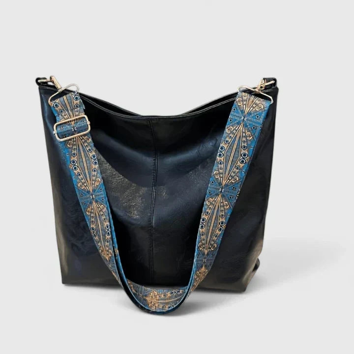 Ragnelle patterned strap shoulder bag spacious design artistic everyday carry unique character