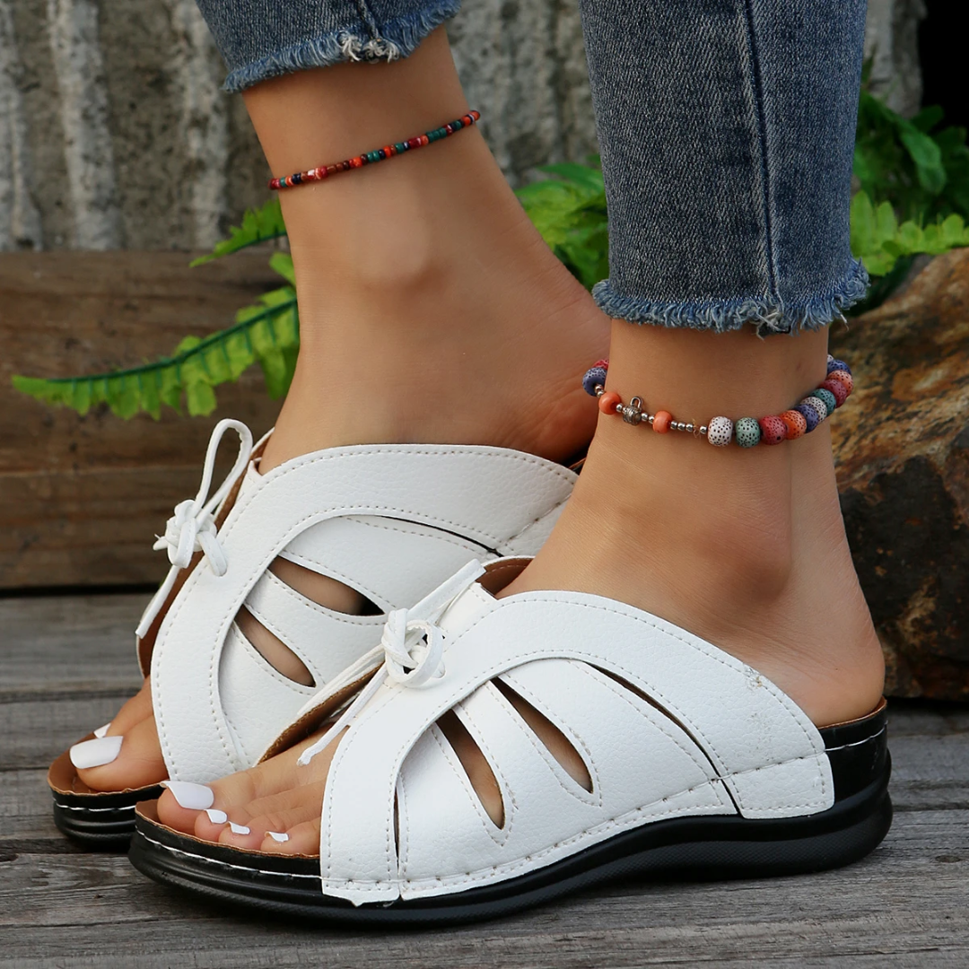 Scarlett women's sandals neutral tone cushioned sole relaxed everyday style subtle sophisticated design