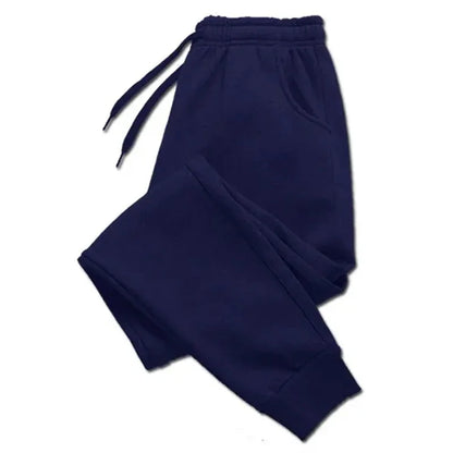 Men's gray fleece sweatpants casual tapered fit moisture-wicking lounge gym wear autumn winter