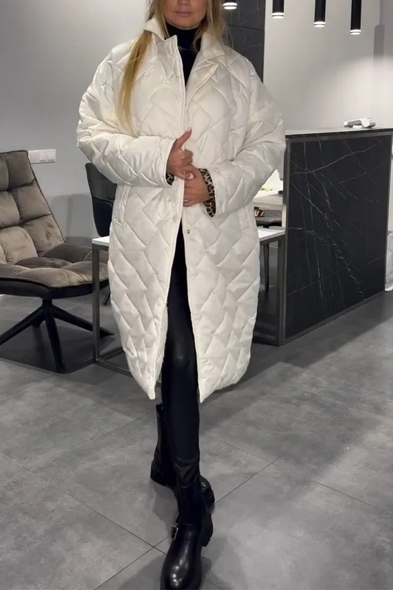 Sutton reversible quilted coat in dual-tone, lightweight insulated design with clean lines for versatile layering