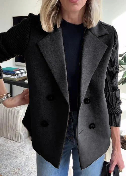 Lumière elegant tailored wool coat in classic cut with structured silhouette and refined feminine design