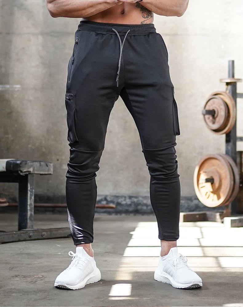 Men's athletic joggers breathable stretch fabric multiple pockets sporty tapered fit all-day comfort