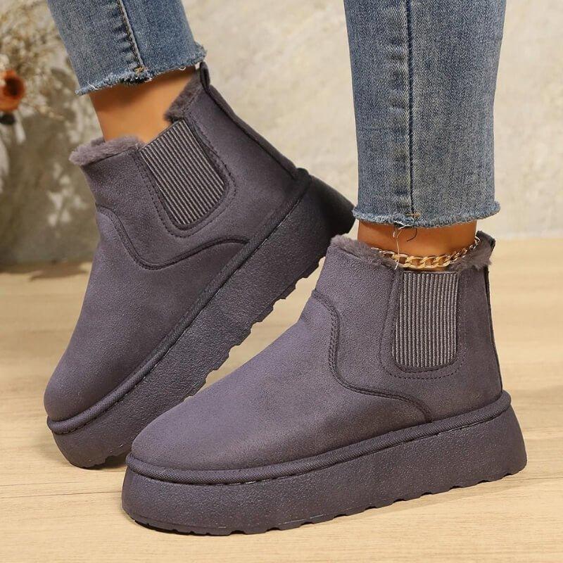 PlushStep women's warm winter boots cozy plush lining waterproof stylish outdoor ankle design