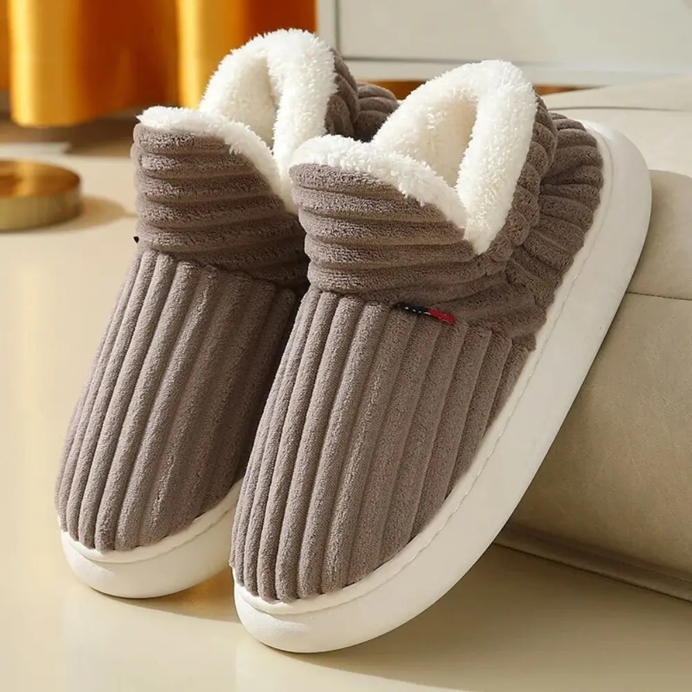 Lara fluffy slippers with soft sherpa plush lining and non-slip rubber sole for indoor outdoor use