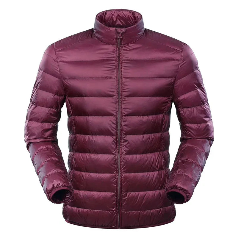 Wavlynn Leon men's ultra-light down jacket windproof full-zip cold weather outdoor casual wear